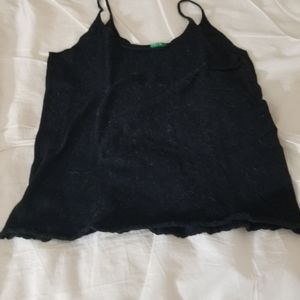 Benetton Black Tank Top Size Large